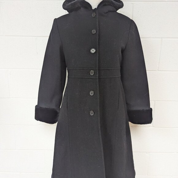 NWOT Vintage Rothschild Girls 100% Wool Hooded Long Coat, 14 - Picture 2 of 4